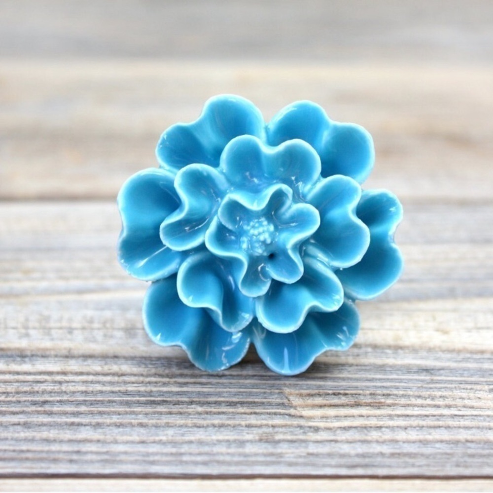 Anthropologie Ceramic Floral Boho Cabinet Dresser Knob Shabby Chic Farmhouse Set